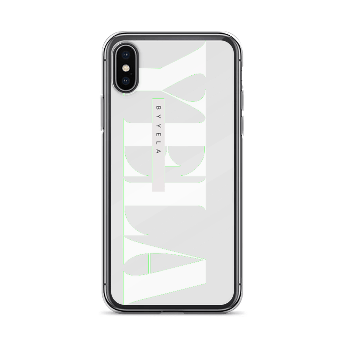 Sleek YELA Personalized Phone Case - Black, White & Gradient Design
