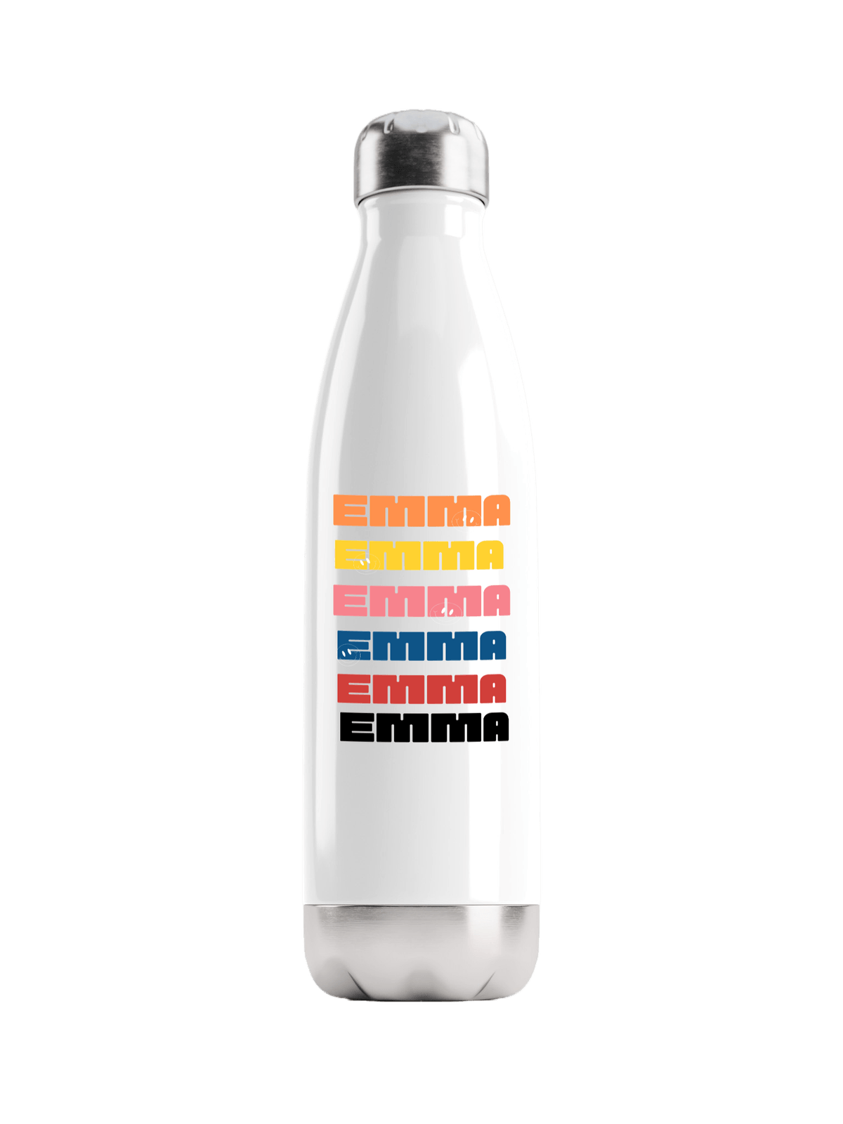 EMMA" Personalized Stainless Steel Water Bottle with Vibrant Print