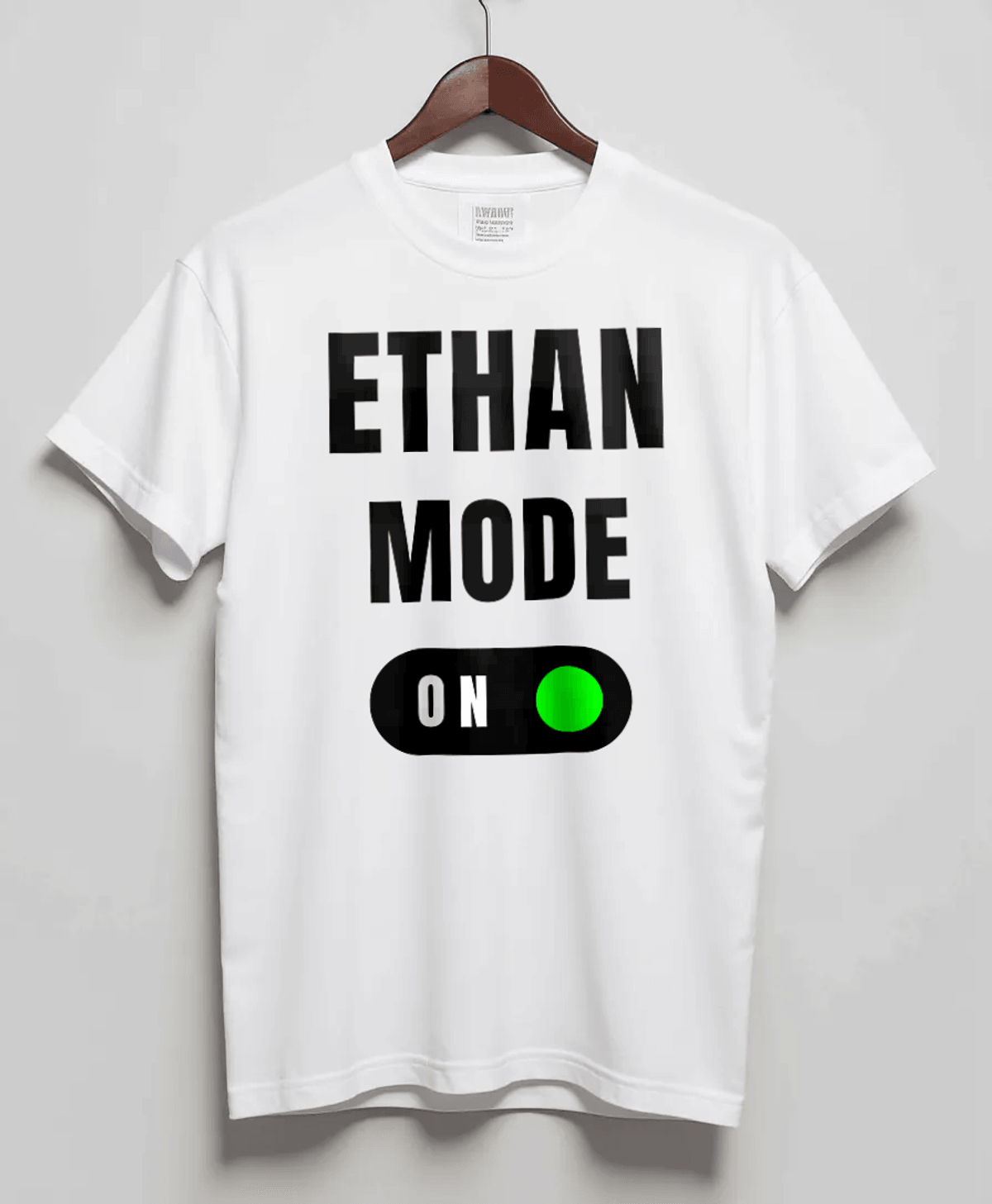ETHAN's 'Mode On' Personalized T-Shirt
