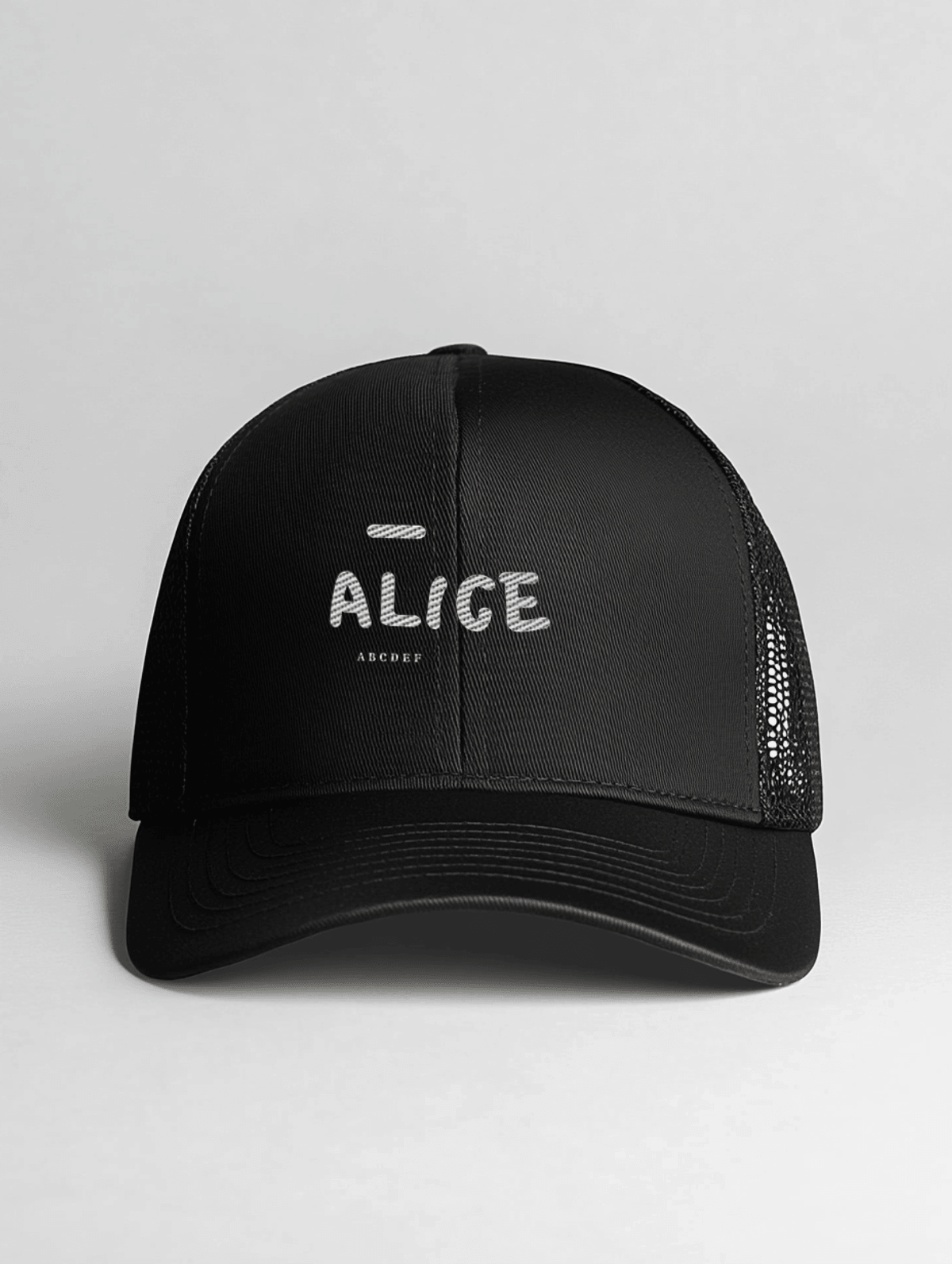 ALICE Personalized Black Cap - Chic Design