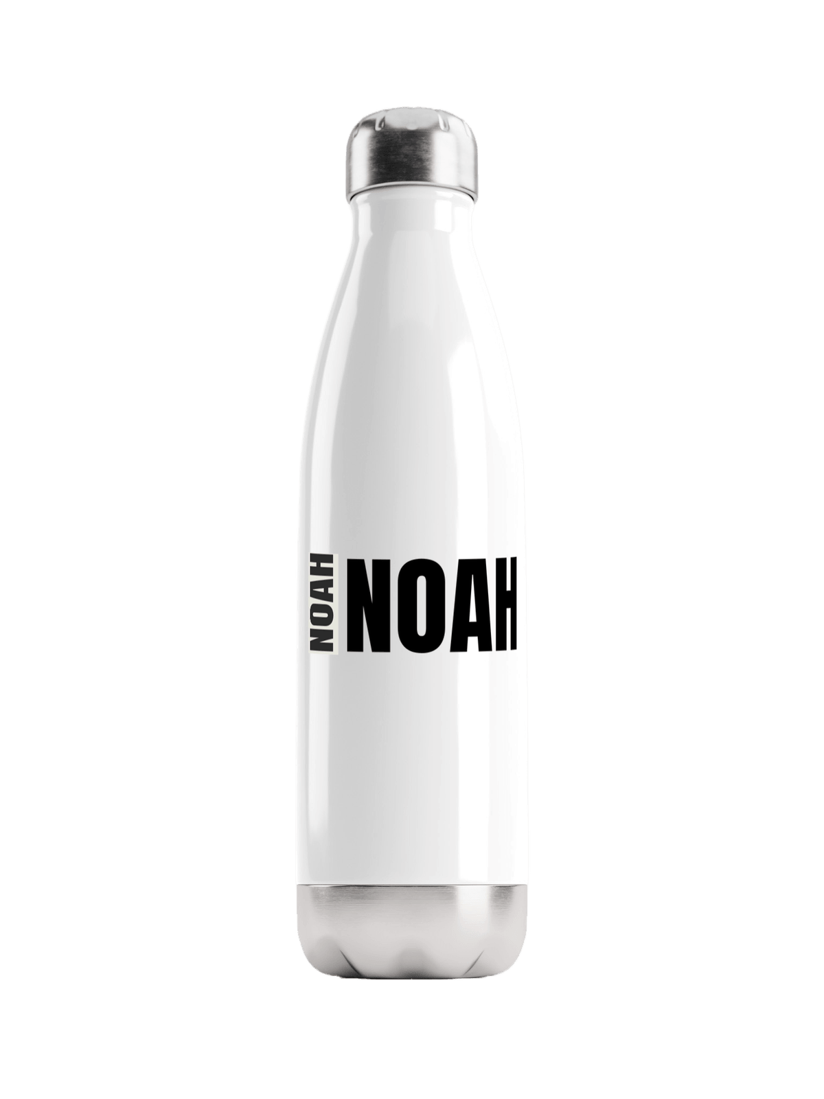 Personalized "NOAH" Water Bottle - Bold Typography Design
