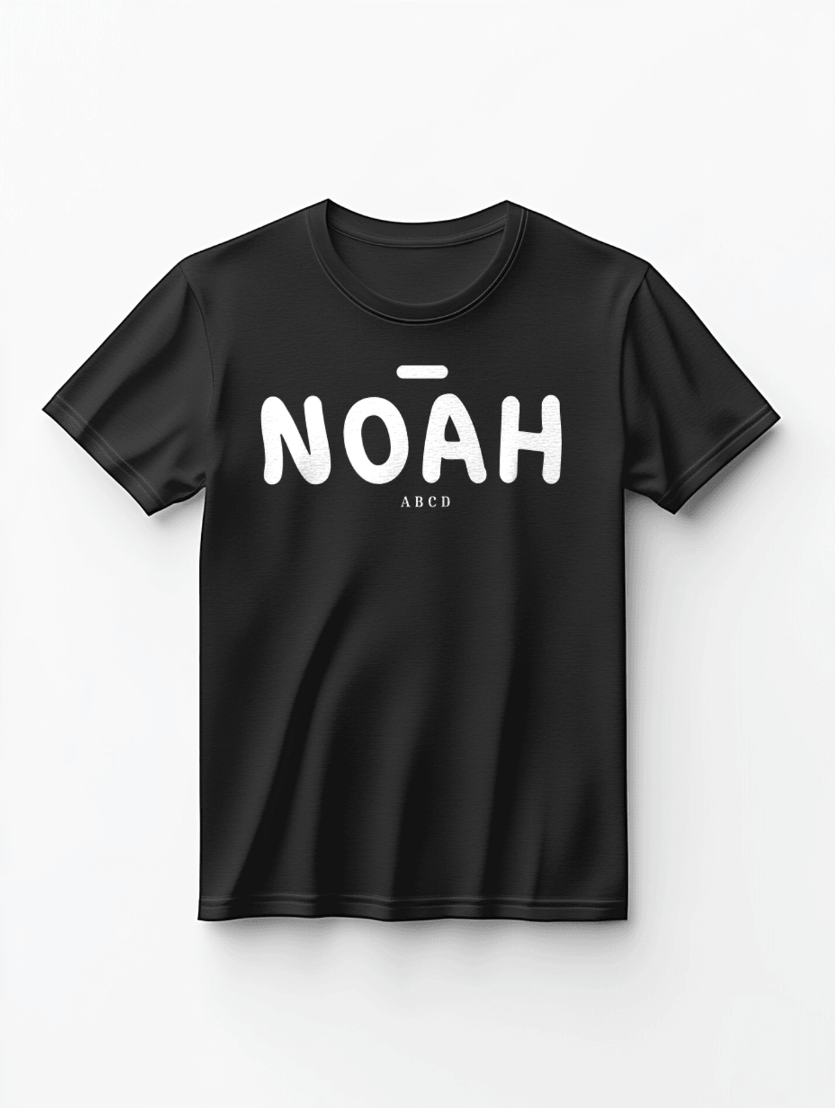 Custom Black T-Shirt with NOAH in Bold White Design