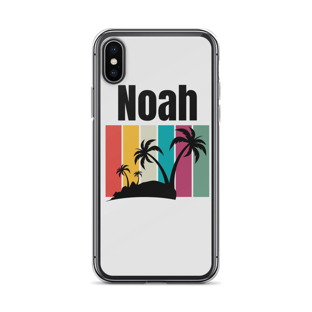 NOAH" Personalized Phone Case with Retro Sunset Design for NOAH