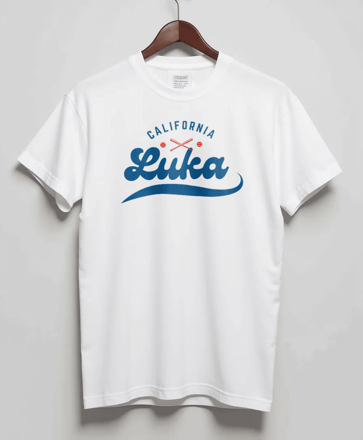 Personalized LUKA White T-Shirt: 'LUKA' & 'California' Design