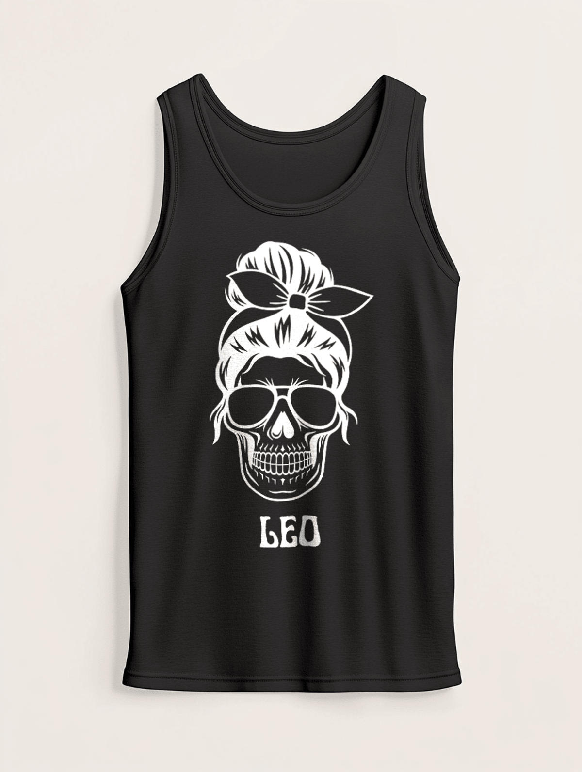 LEO Personalized Skull Tank Top