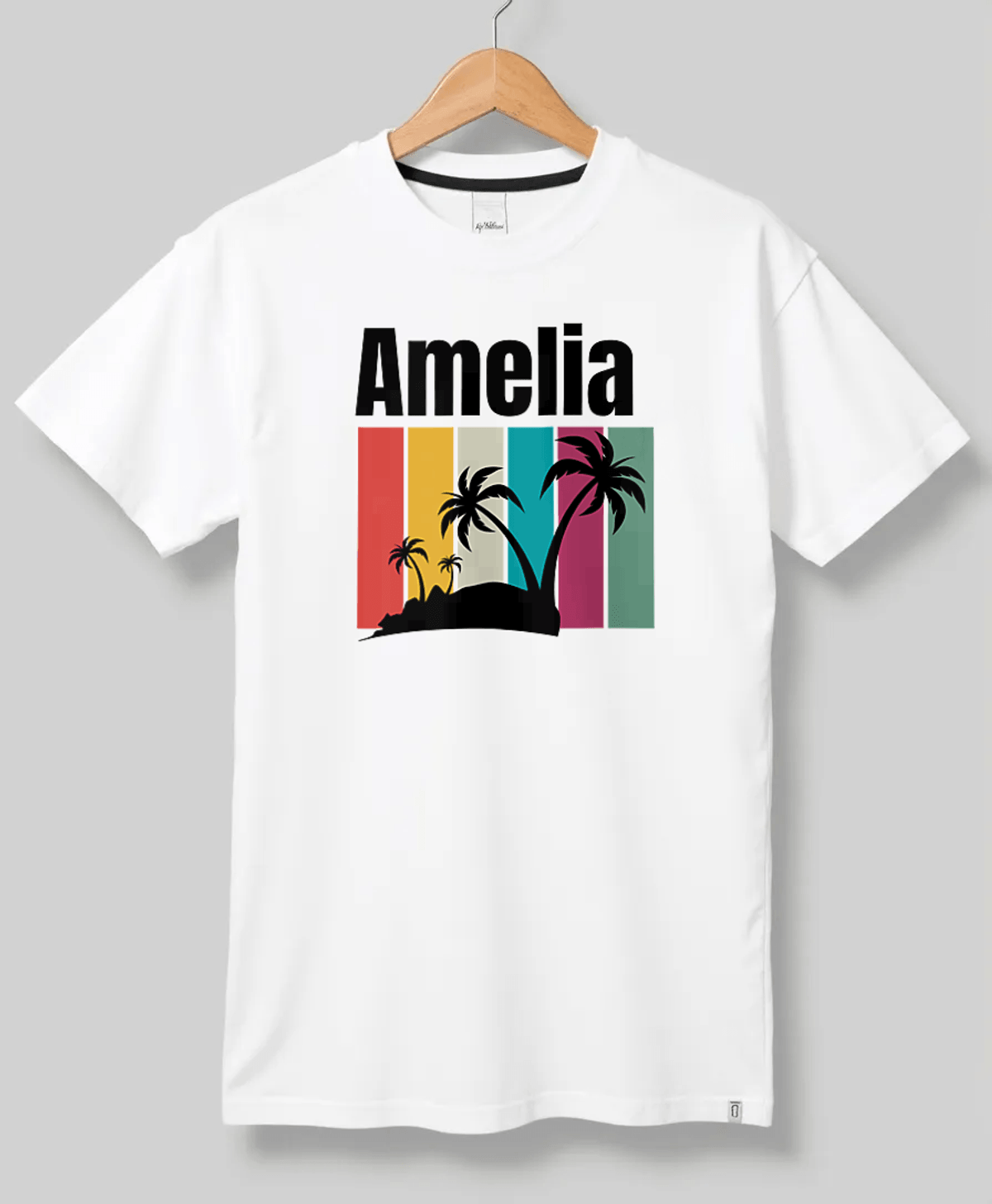 AMELIA's Tropical Charm T-Shirt with Palm Design