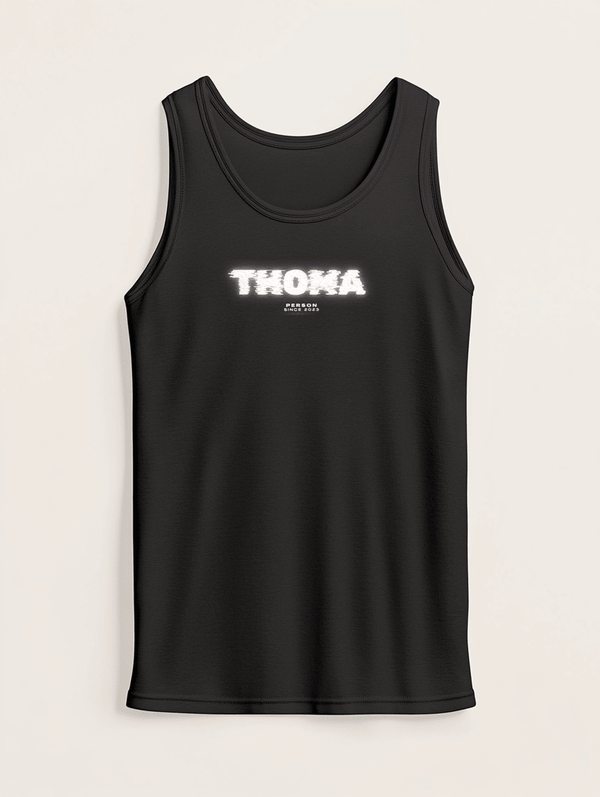 THOMAS's Glitch-Inspired Neon Tank Top