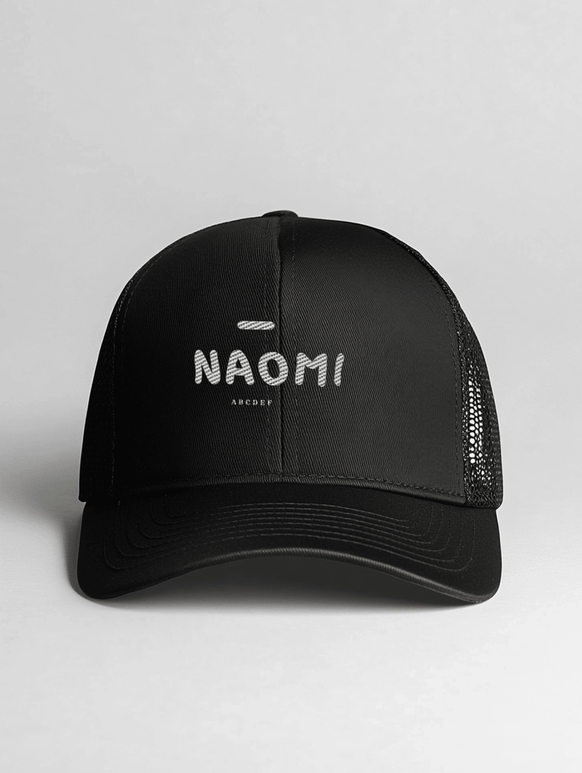 NAOMI Personalized Black Cap - Chic Design