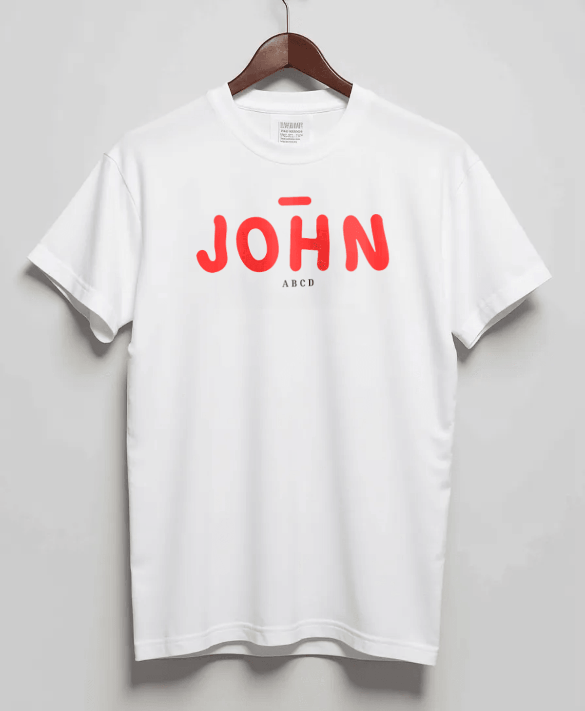 Personalized JOHN T-Shirt with Bold JOHN & ABCD Design