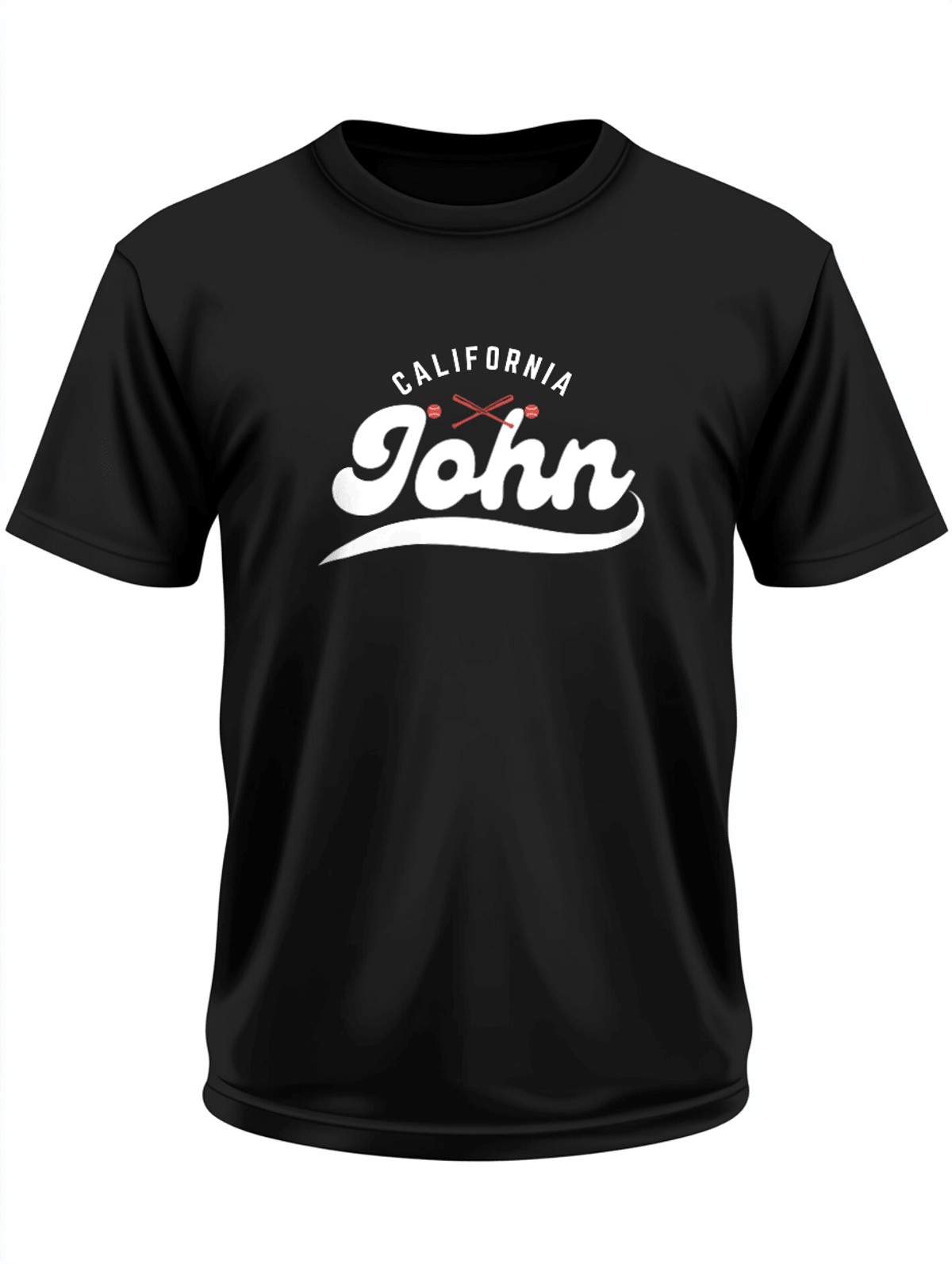 Custom "JOHN" Black T-Shirt | Personalized Apparel with Unmatched Style