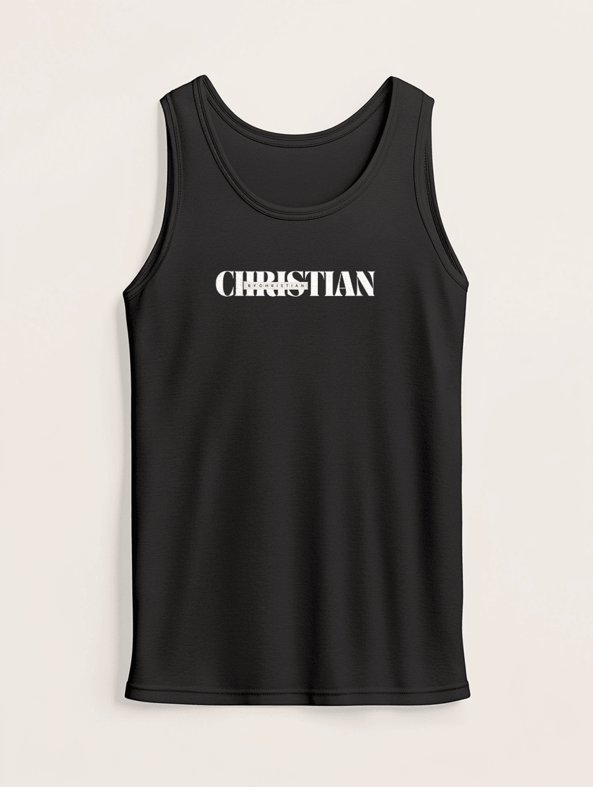 CHRISTIAN's Personalized Tank Top - Minimalist Design