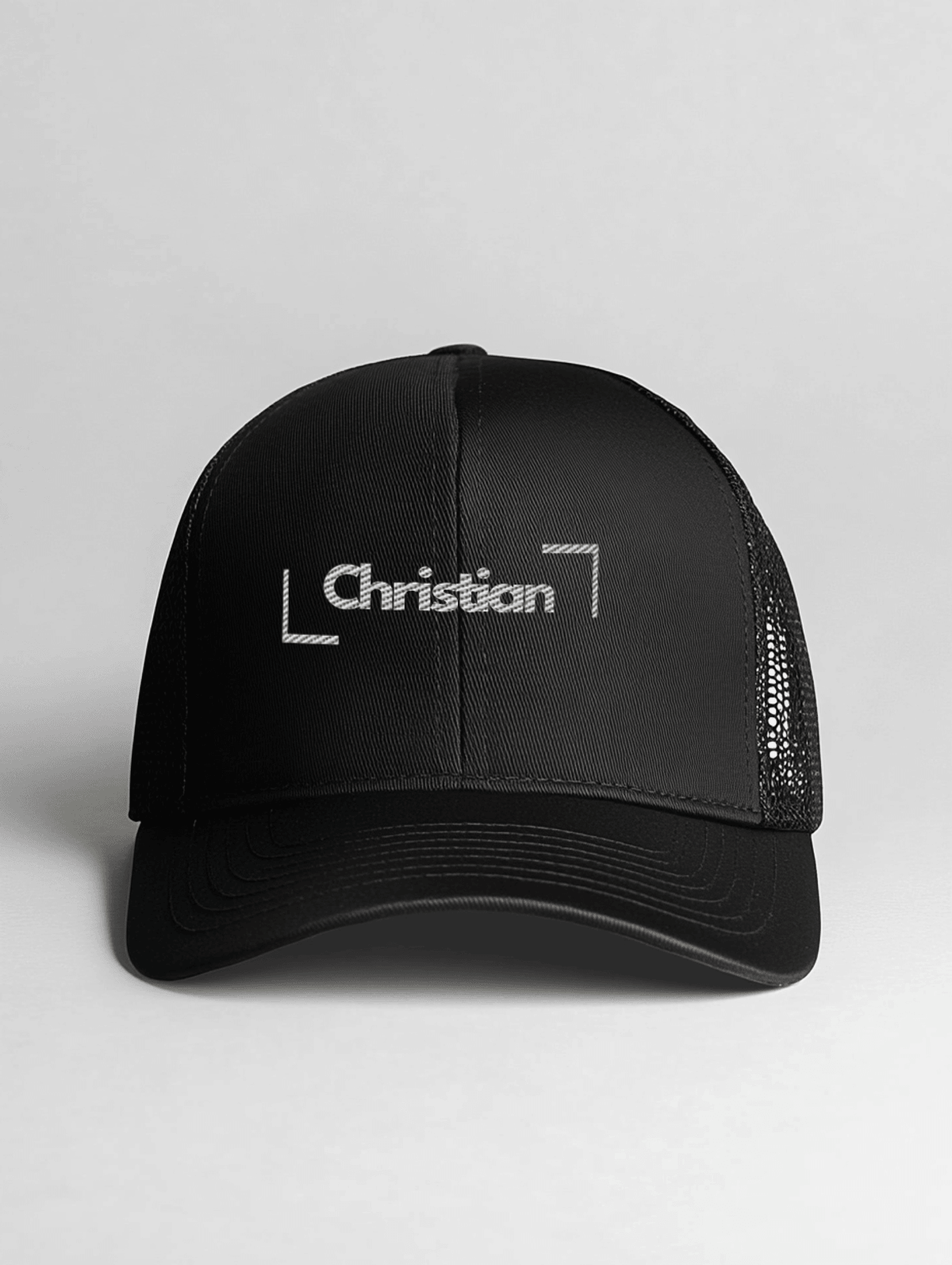 CHRISTIAN Personalized Black Baseball Cap