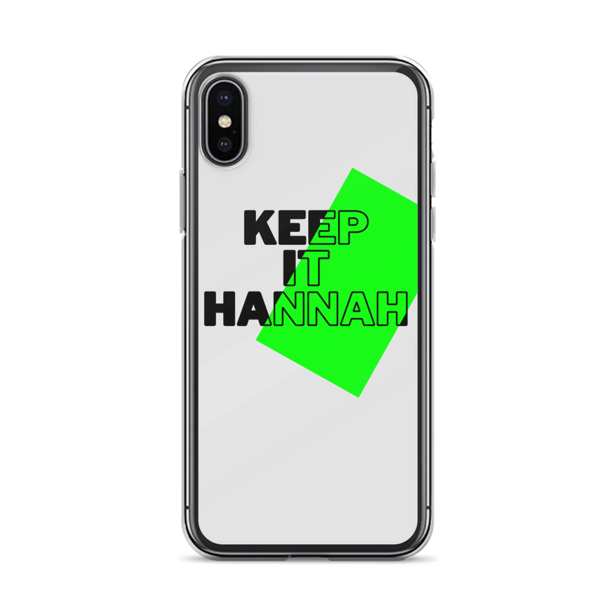 HANNAH Phone Case - Bold, Green Text
