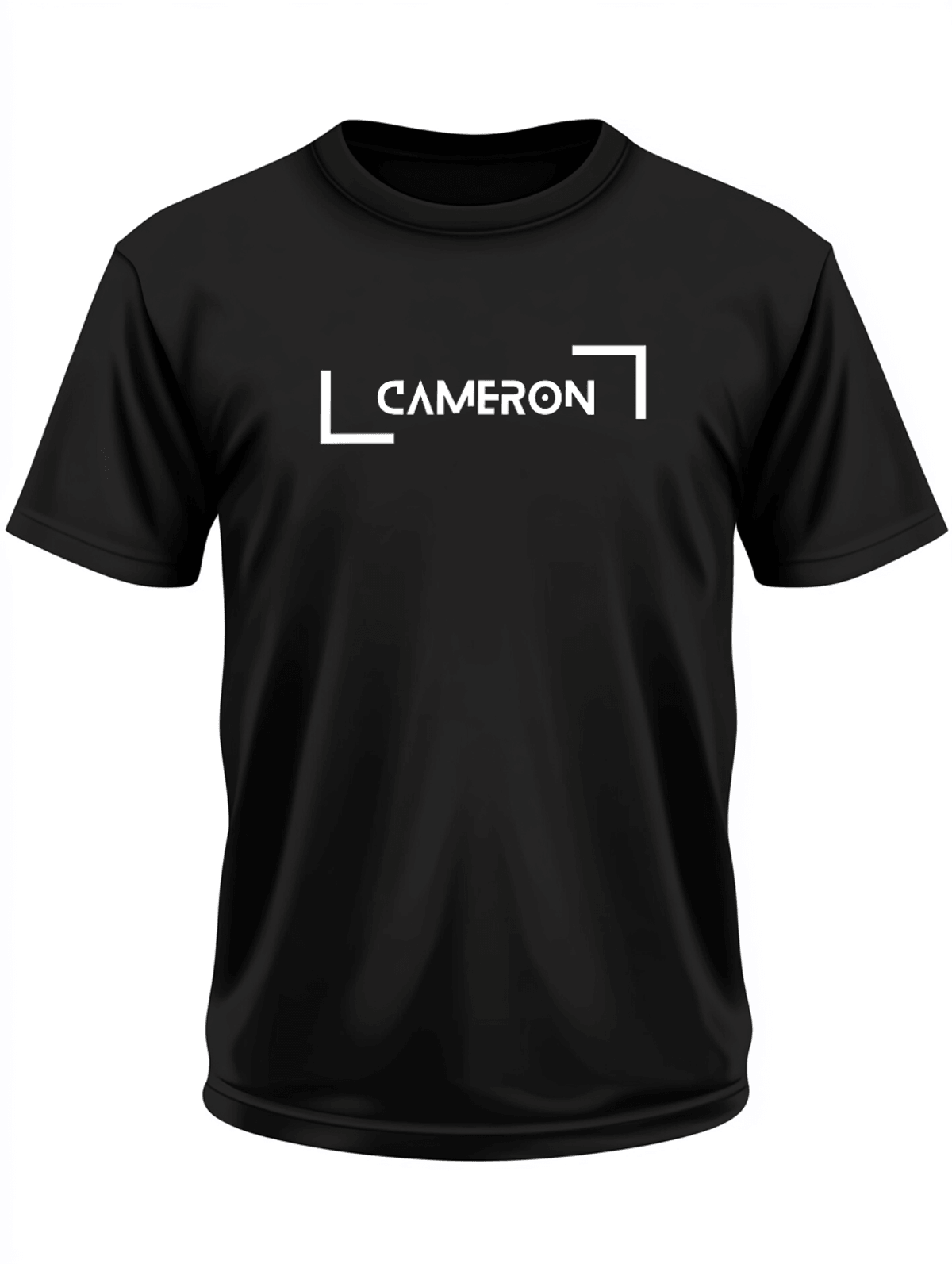 CAMERON's Minimalist Black T-Shirt - Personalized
