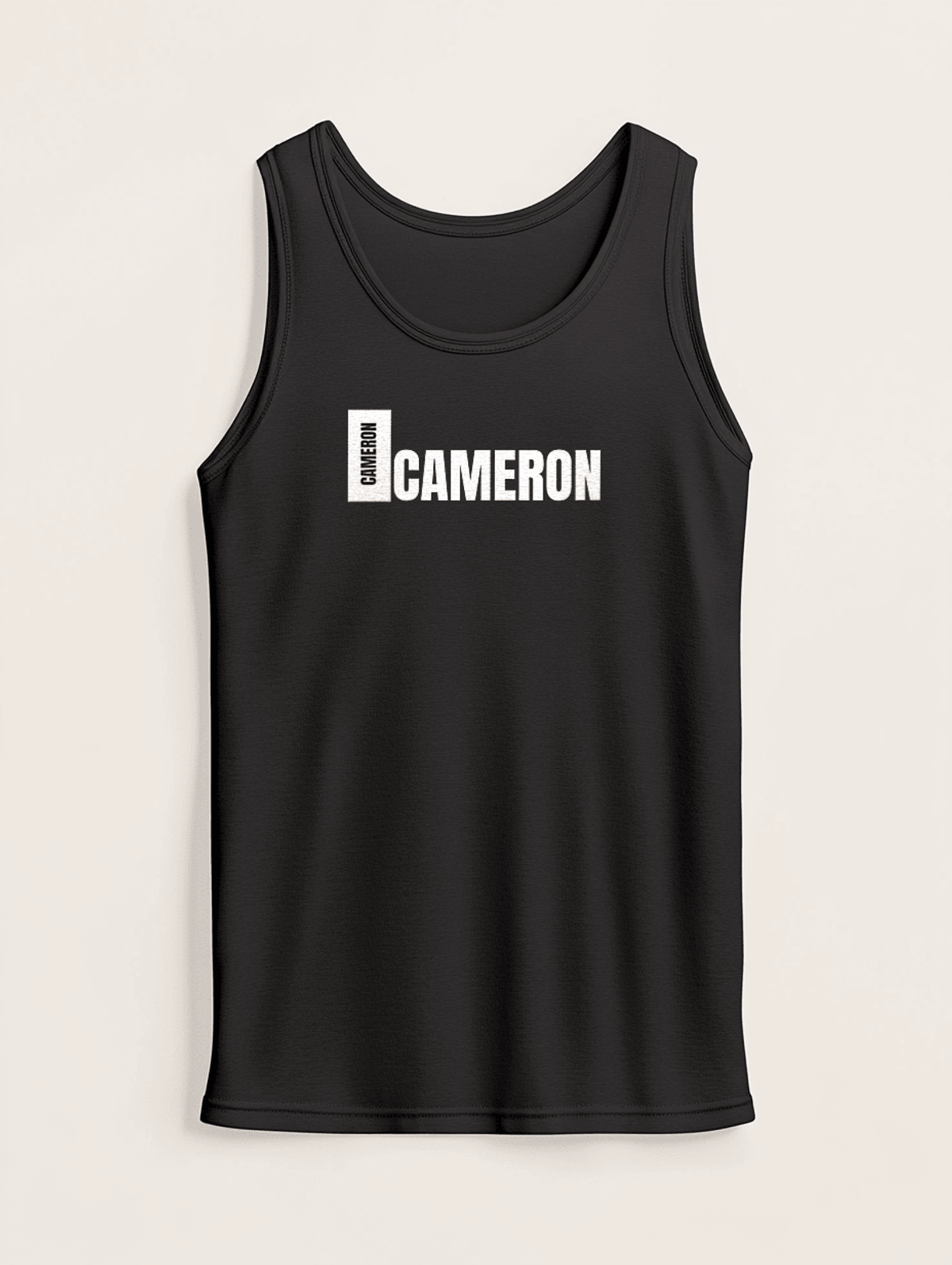 CAMERON's Personalized Barcode Tank Top