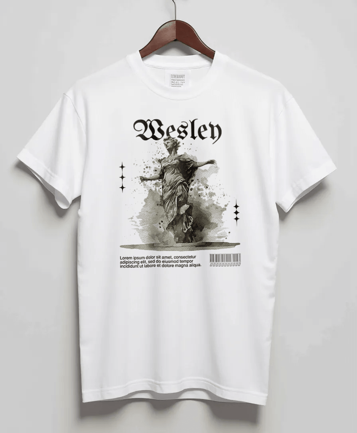 WESLEY's Artistic Monochrome Statue Tee