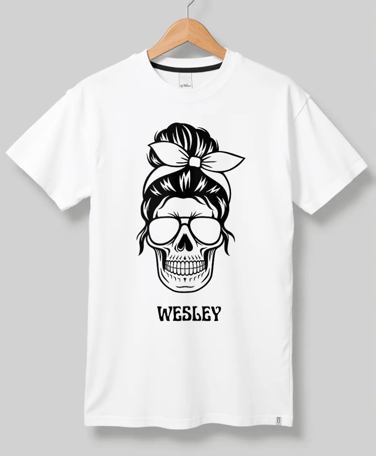 WESLEY Personalized Skull Design T-Shirt