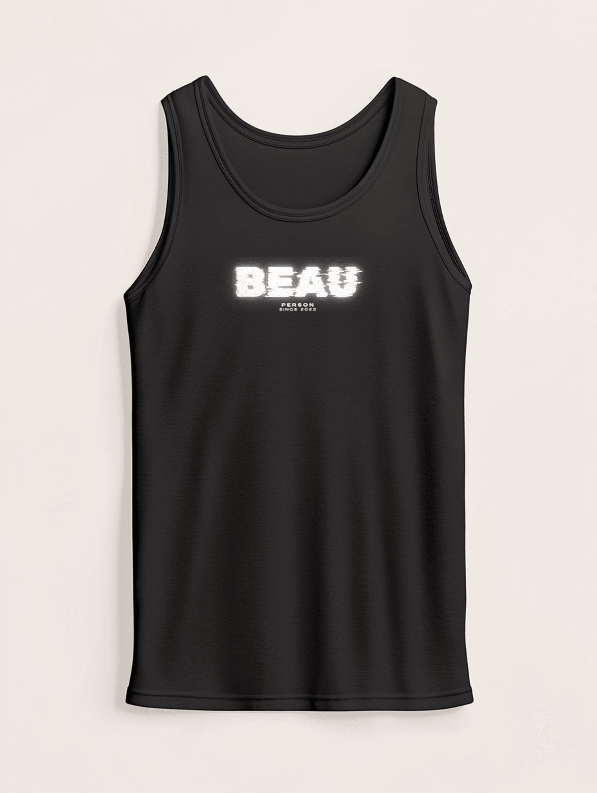 Custom "BEAU" Neon Green Tank Top - Personalized, Unique Design
