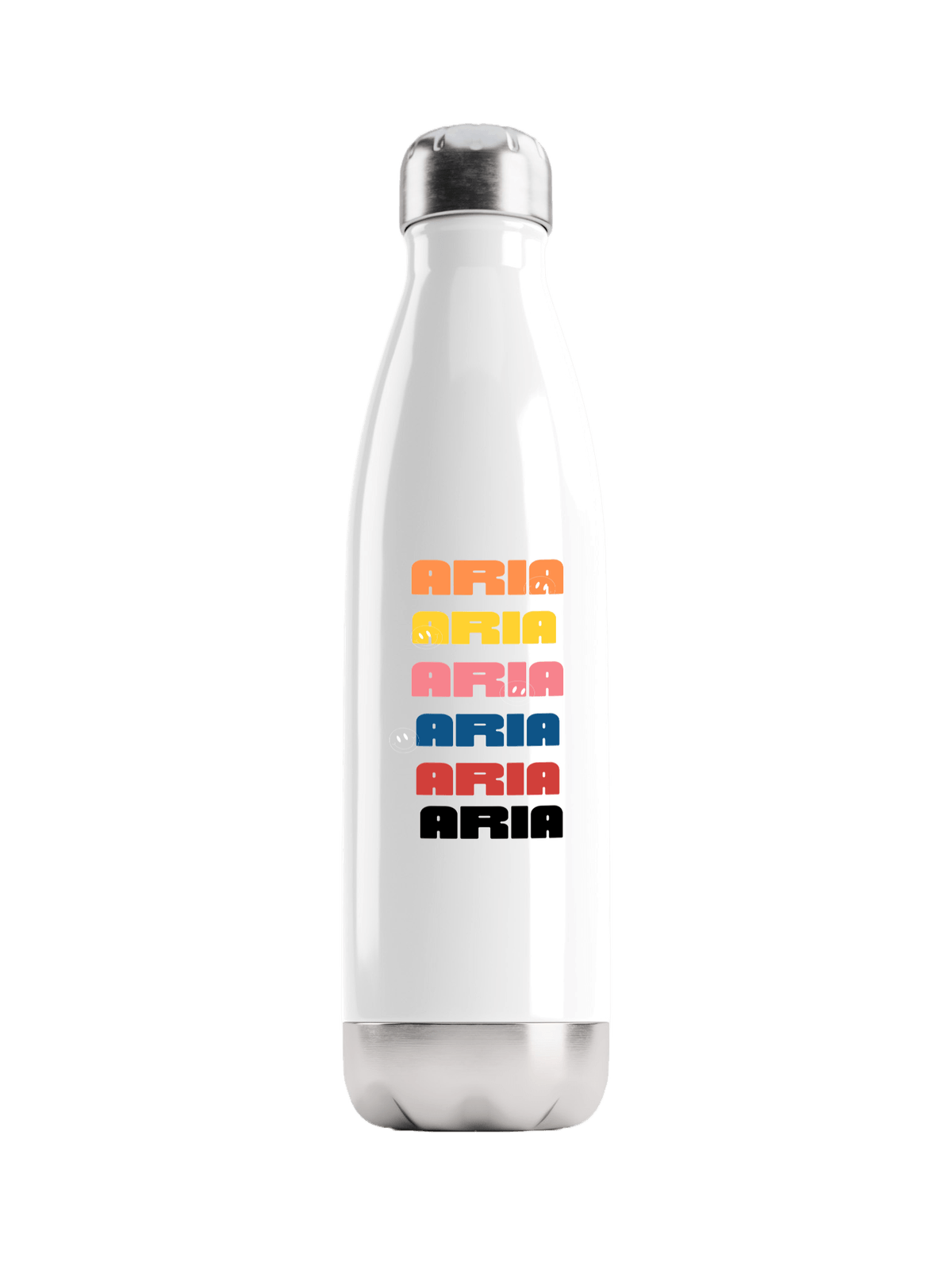 ARIA" Personalized Stainless Steel Water Bottle with Vibrant Print
