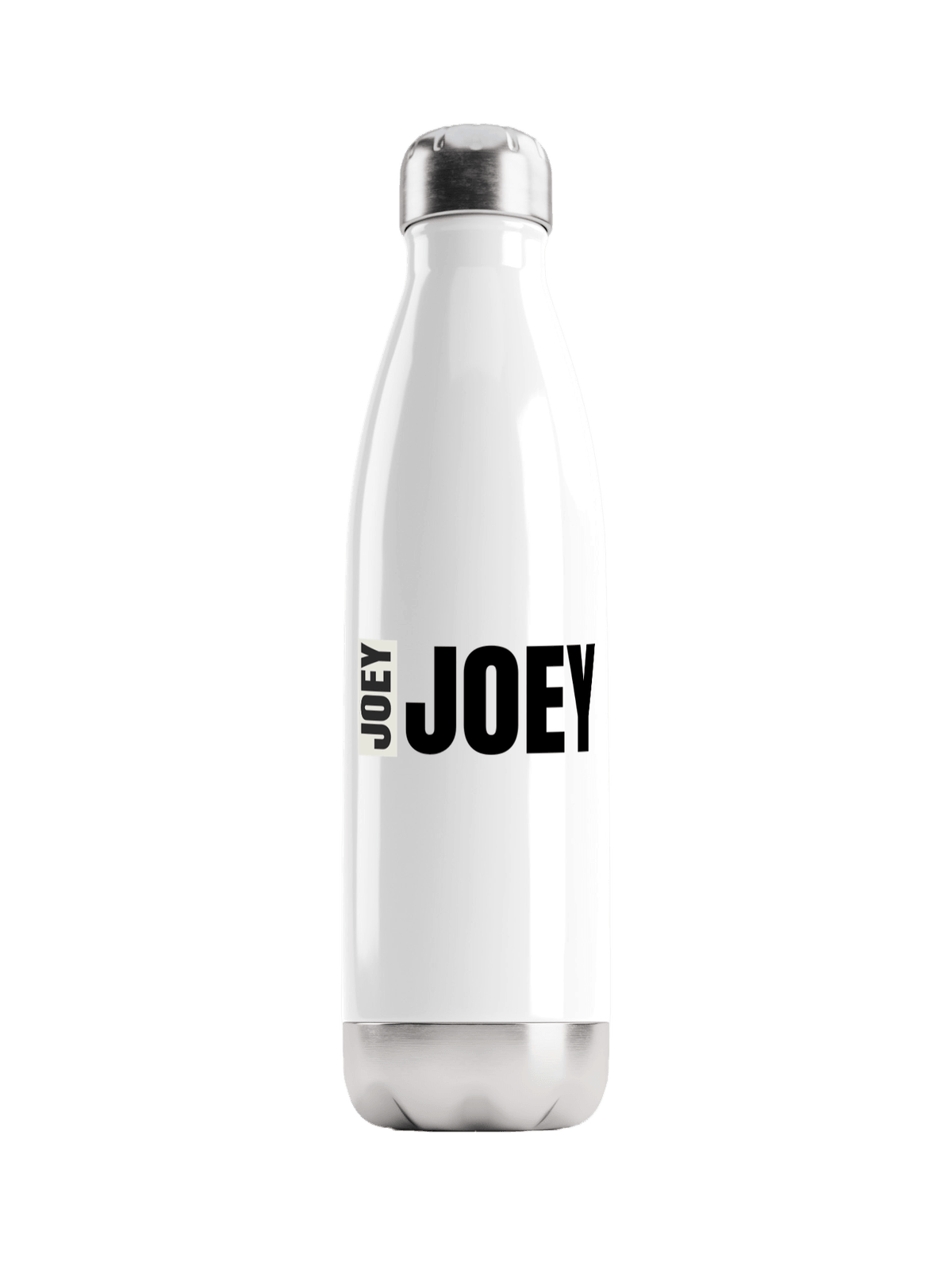 Personalized "JOEY" Water Bottle - Bold Typography Design