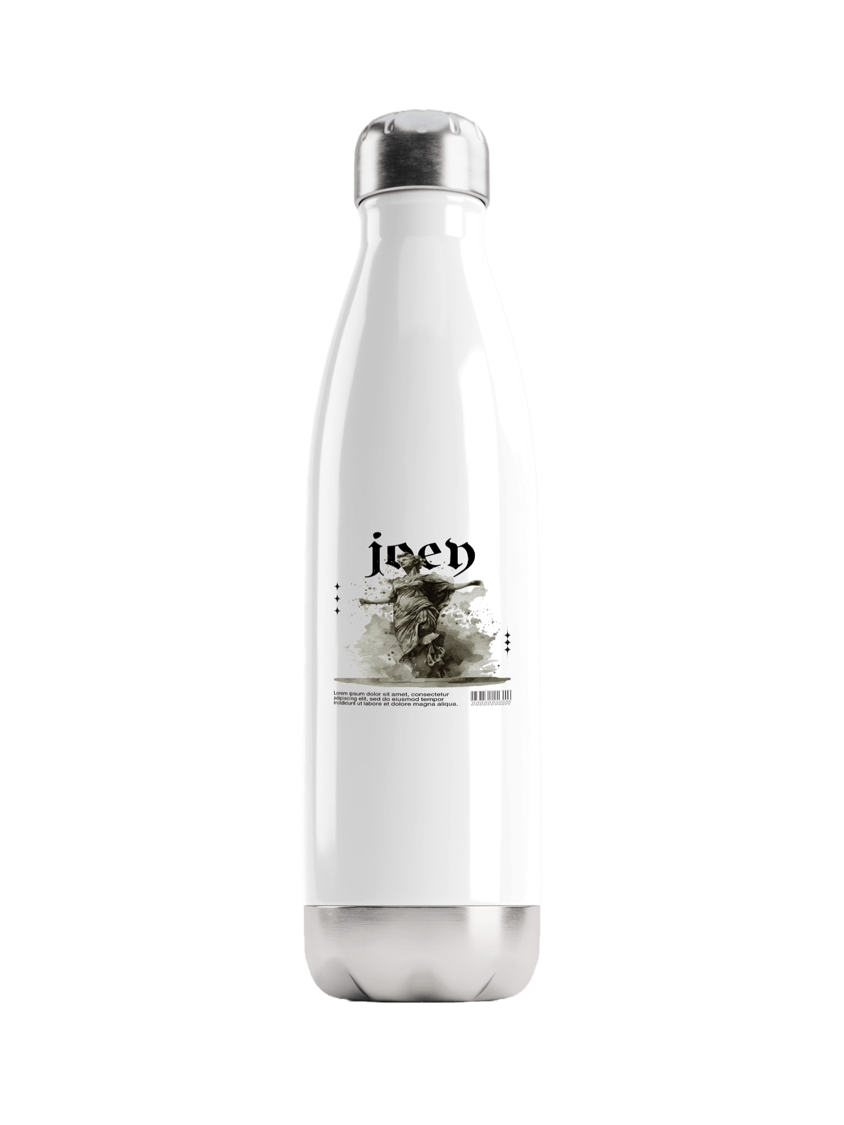 Personalized JOEY Artistic Watercolor Water Bottle - Premium Quality