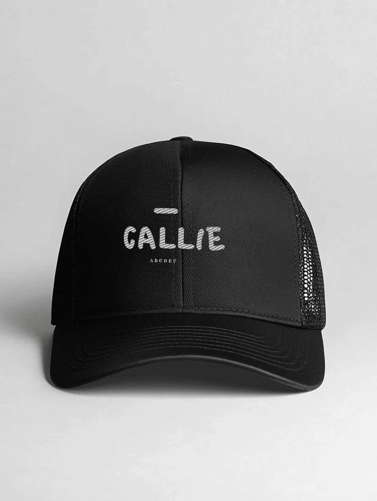 CALLIE Personalized Black Cap - Chic Design