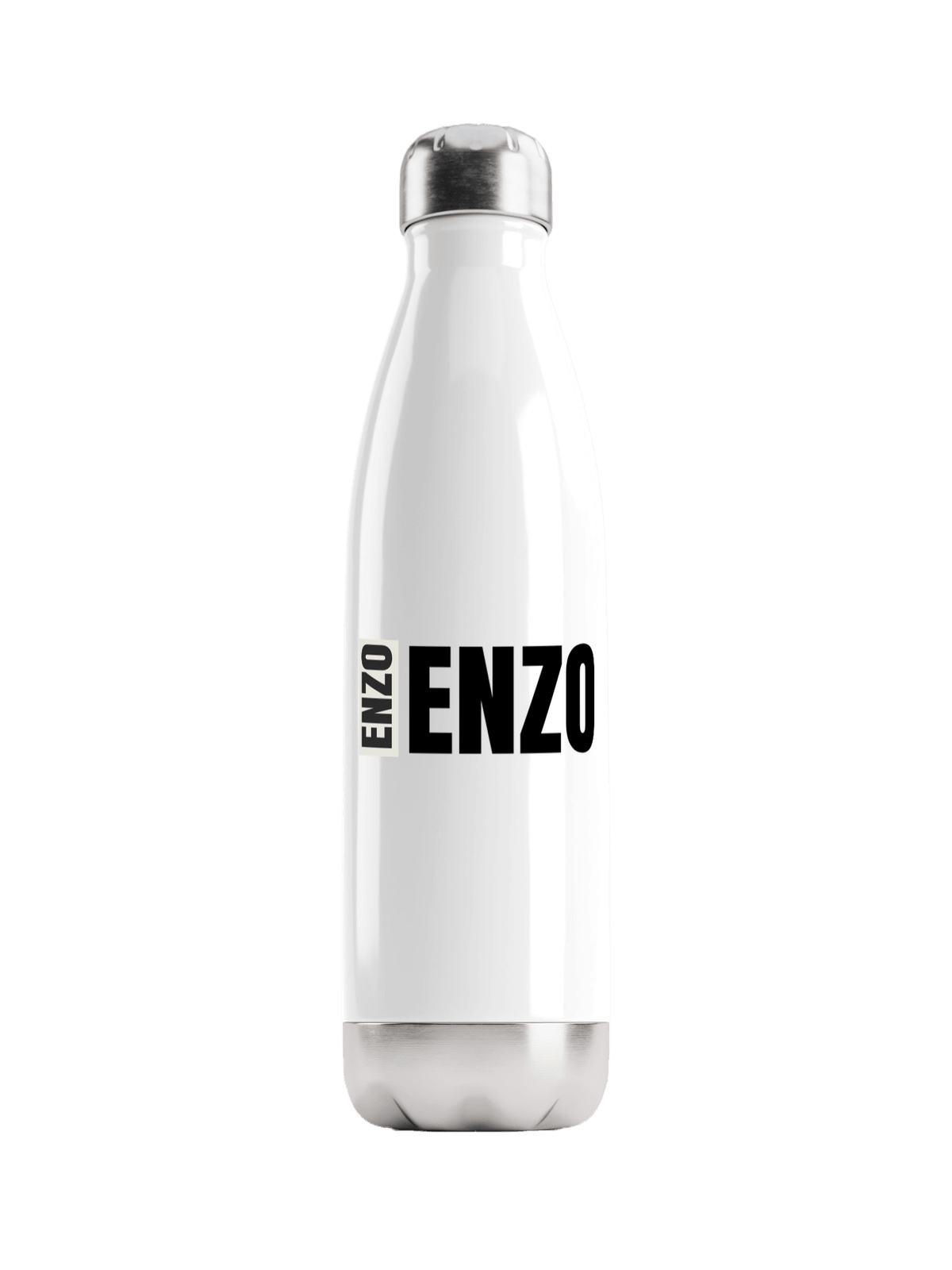 Personalized "ENZO" Water Bottle - Bold Typography Design