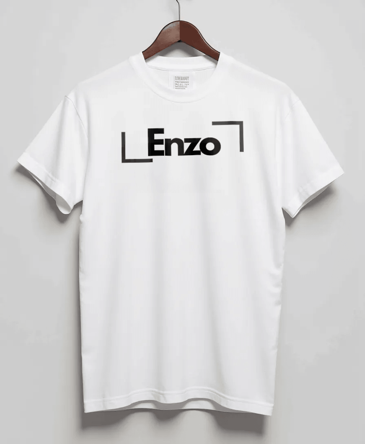 ENZO's Personalized ENZO Design T-Shirt in Modern White