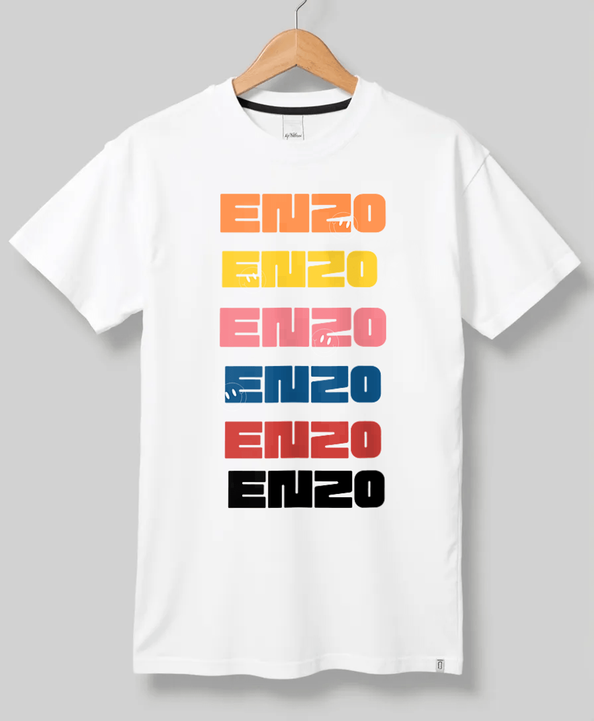 ENZO's Personalized Colorful ENZO Design T-Shirt - Unique Gift