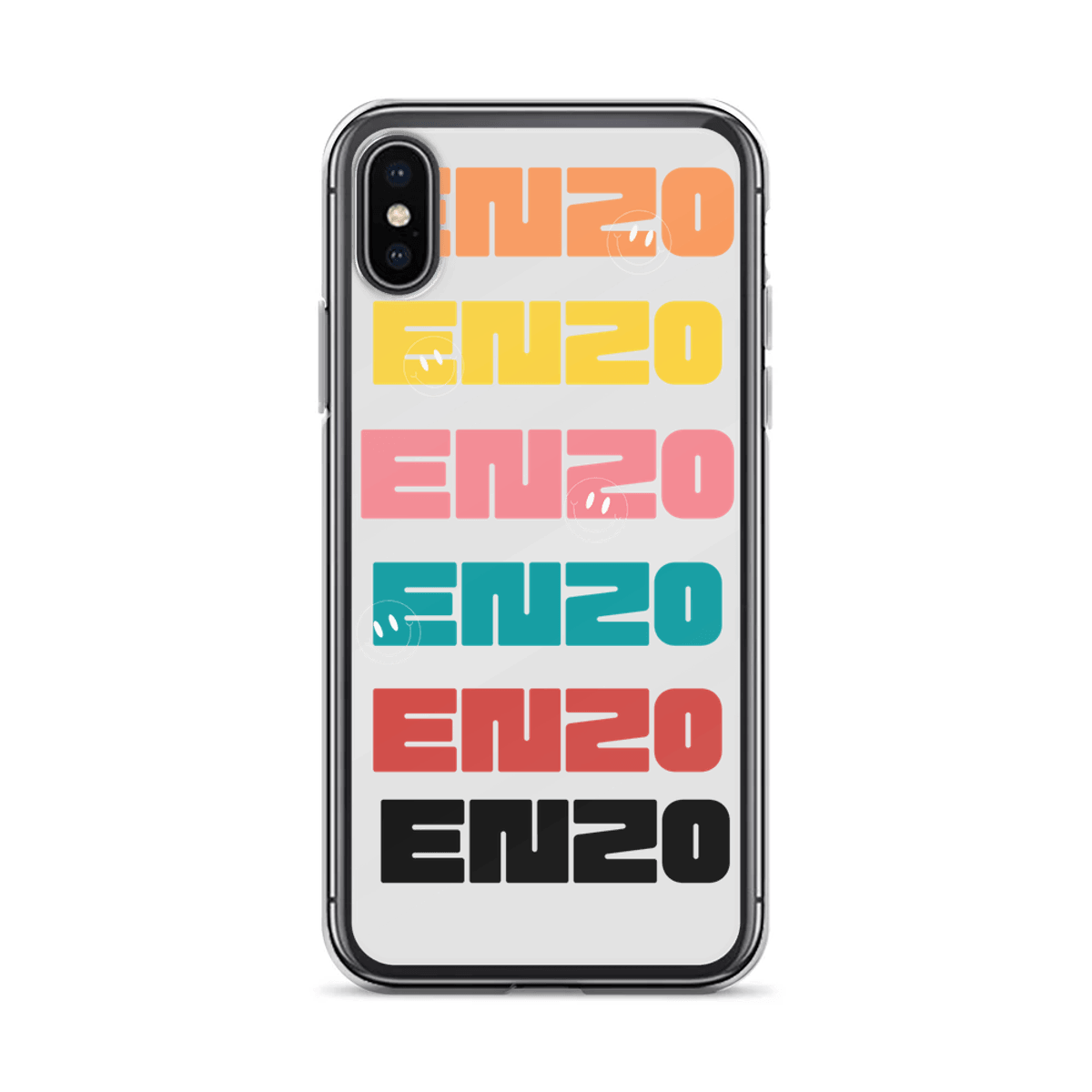 Vibrant Personalized "ENZO" Phone Case with Artful Typography