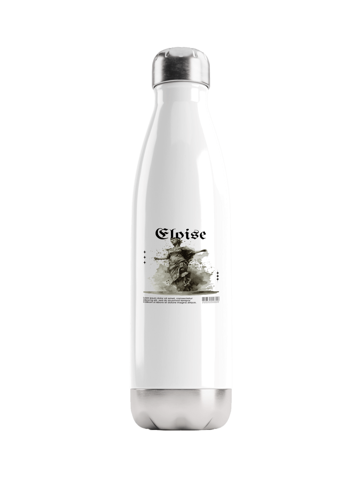 ELOISE Personalized Water Bottle - Monochrome Design