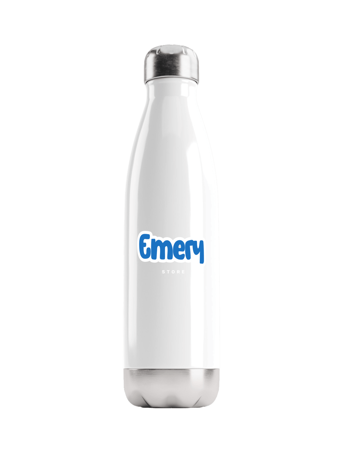 EMERY's Personalized Sleek White Water Bottle