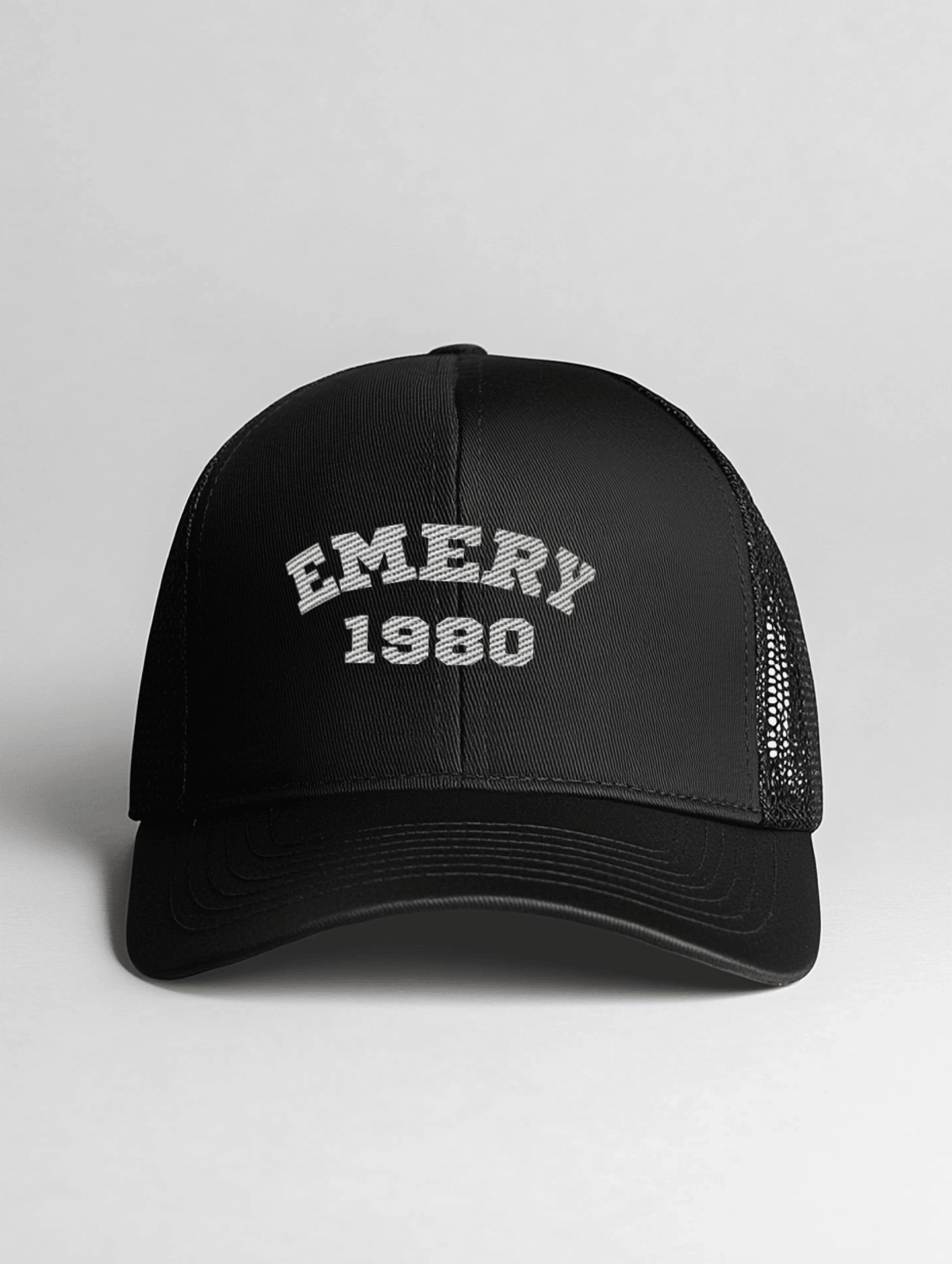 EMERY Varsity Design Trucker Hat