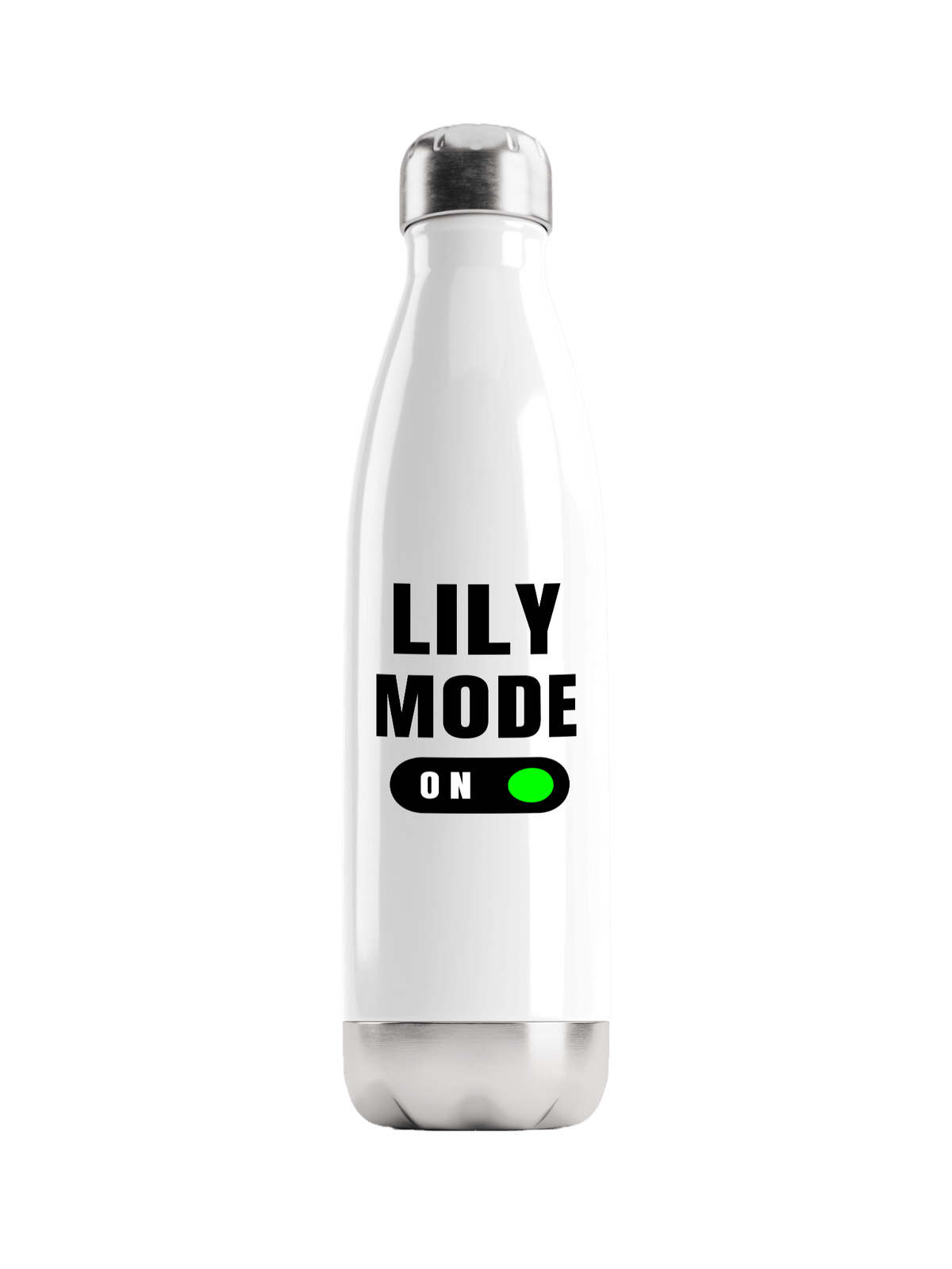 Personalized "LILY MODE ON" Stainless Steel Water Bottle for LILY