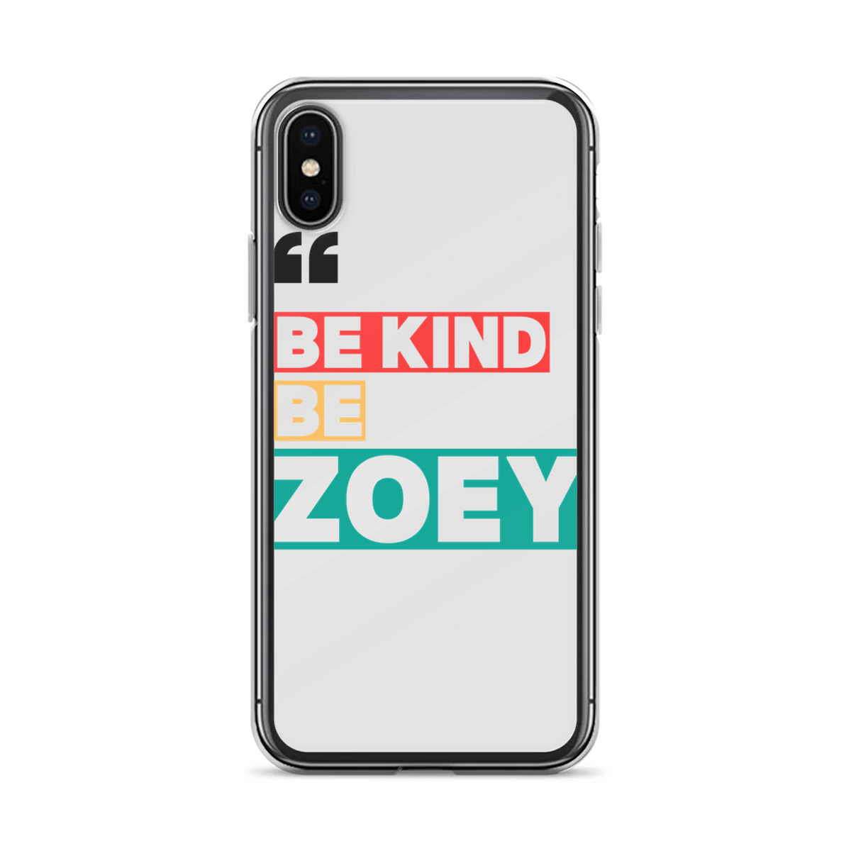 Be Kind, Be ZOEY - Custom Phone Case with Vibrant Color Print