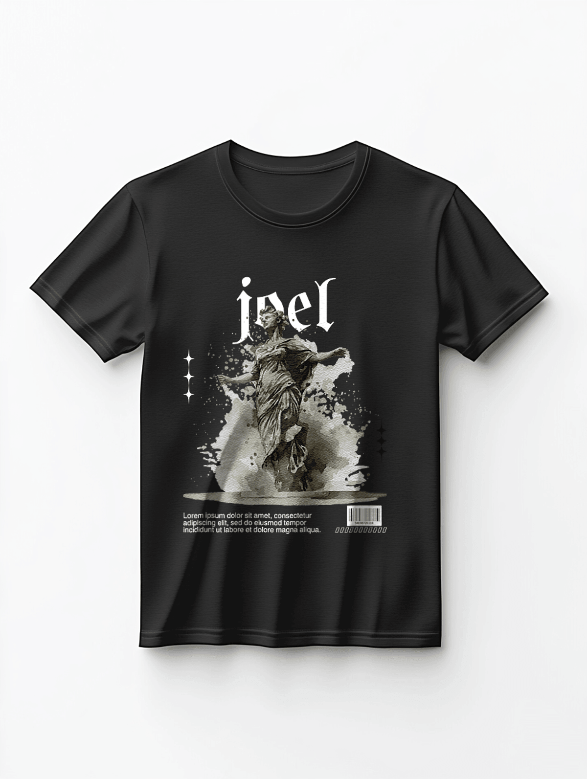 Personalized JOEL Monochrome Statue T-Shirt
