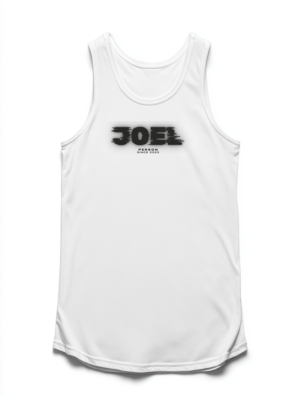 Personalized JOEL Glitch-Style Tank Top
