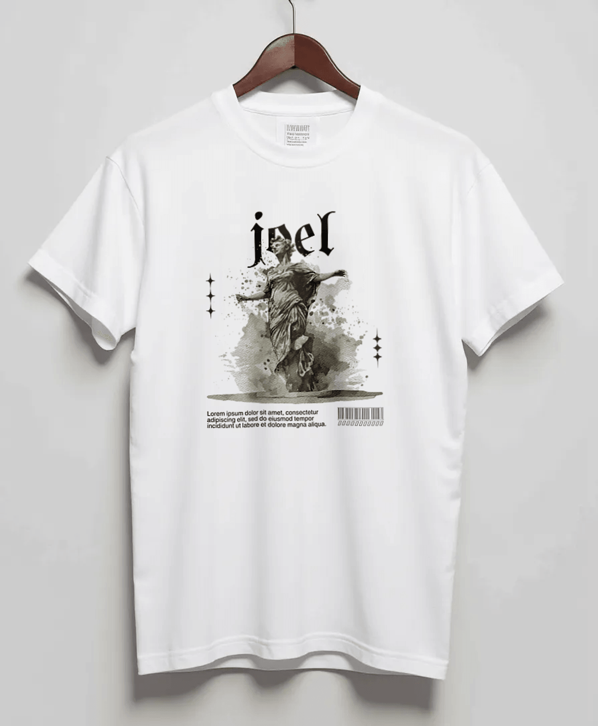 Personalized JOEL Blackletter Typography T-Shirt