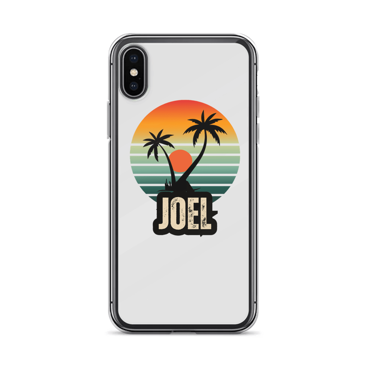 Personalized JOEL Retro Sunset Phone Case