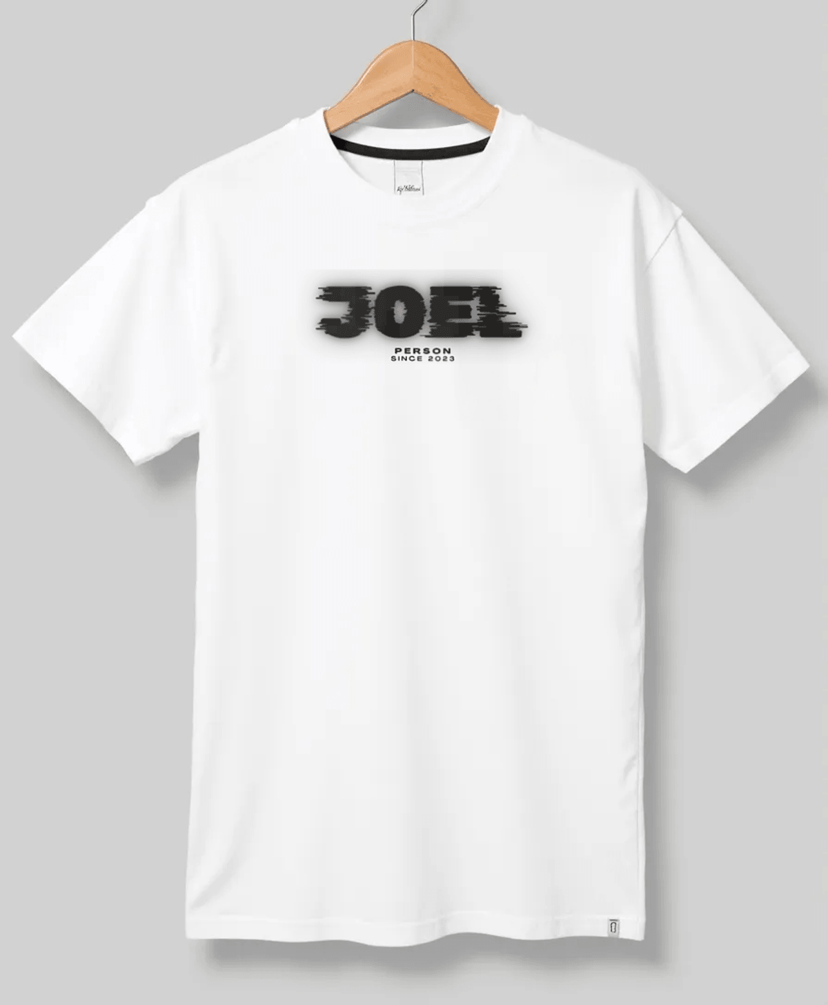 Personalized JOEL Glitch-Style T-Shirt