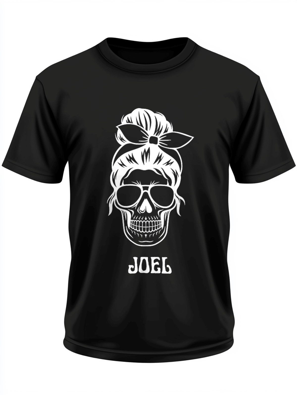 Personalized JOEL Rockabilly Skull T-Shirt