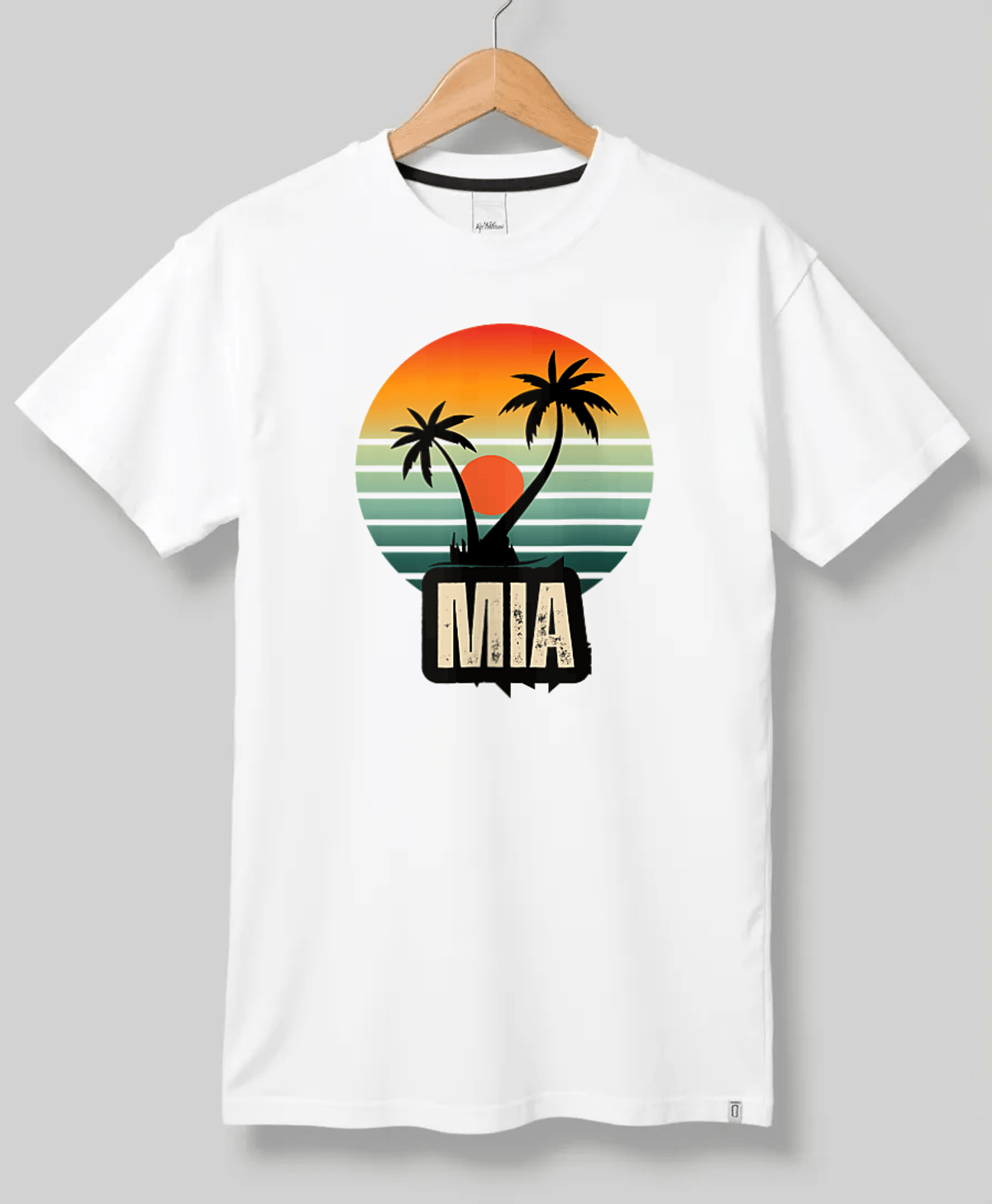 Personalized MIA Retro Sunset Disk T-Shirt
