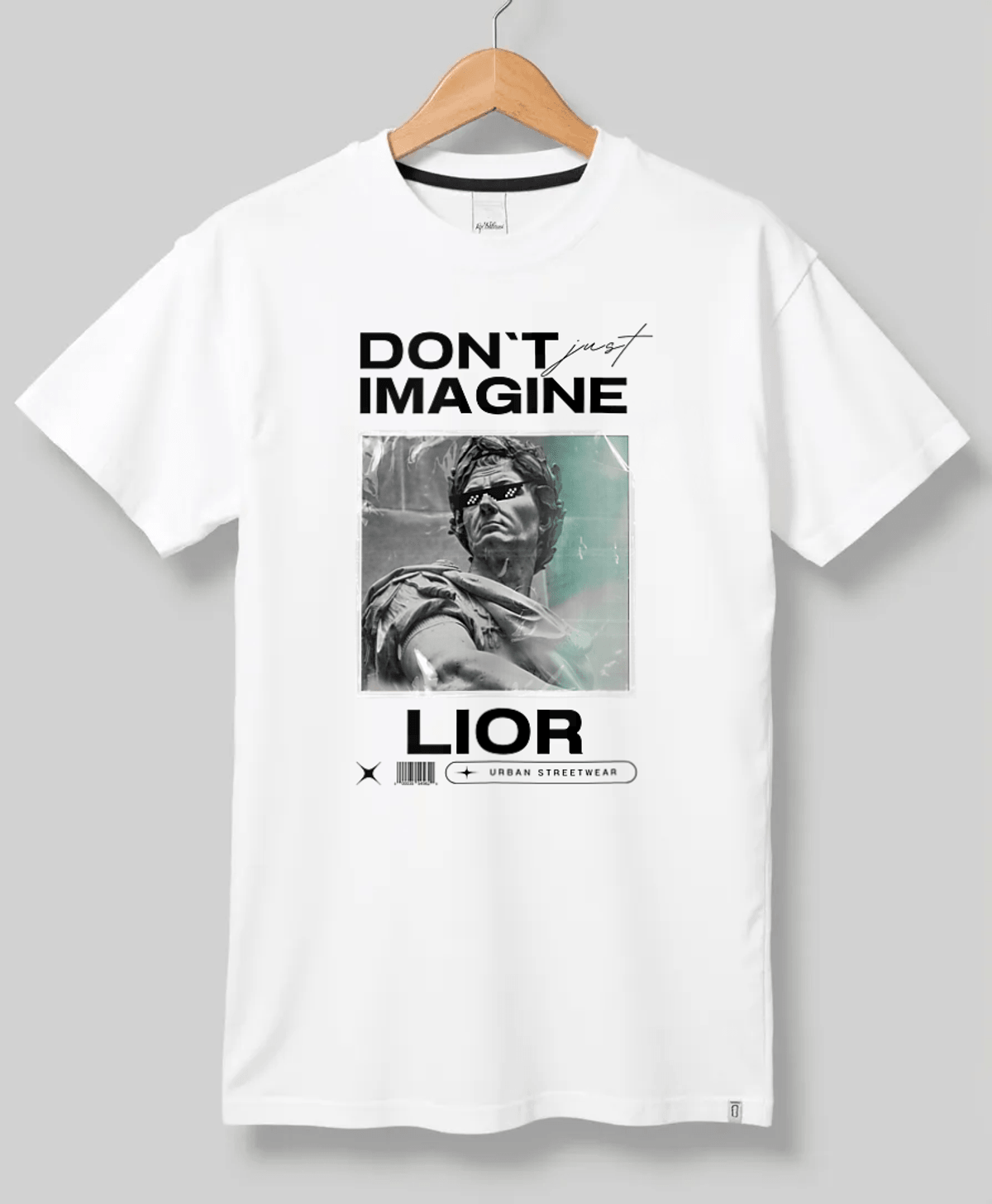 Personalized LIOR Vintage Statue Portrait T-Shirt