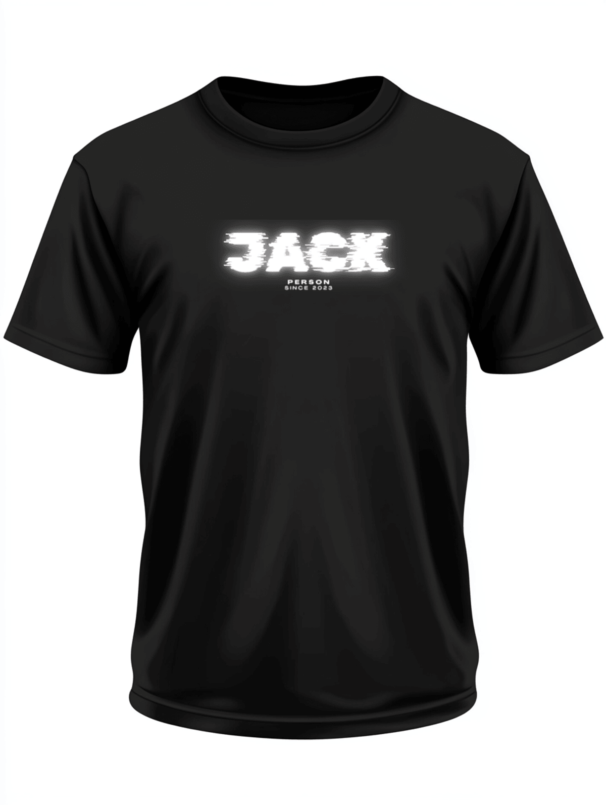 Personalized JACK Glitch-Style T-Shirt