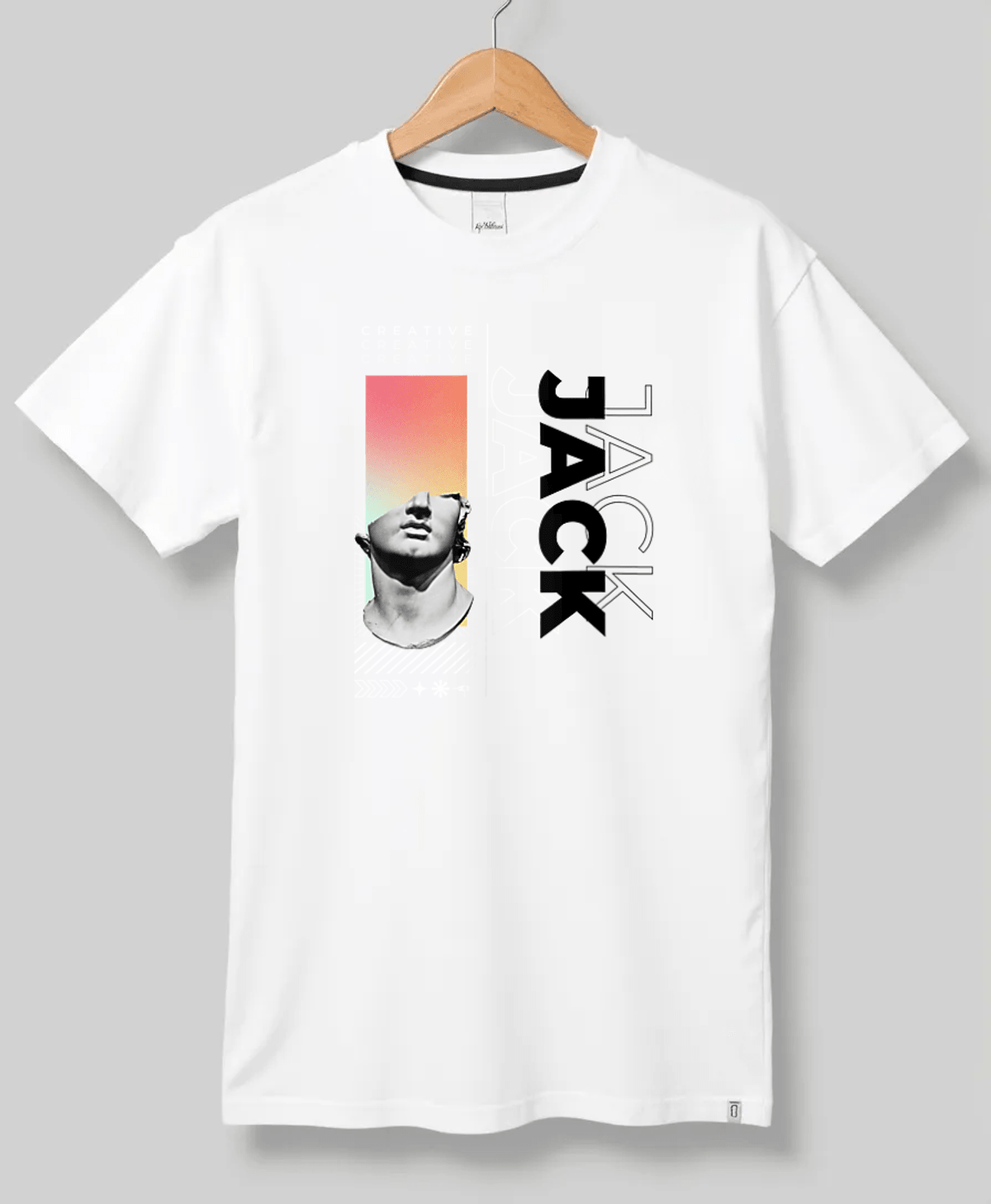 Personalized JACK T-Shirt with Classical Art Panel