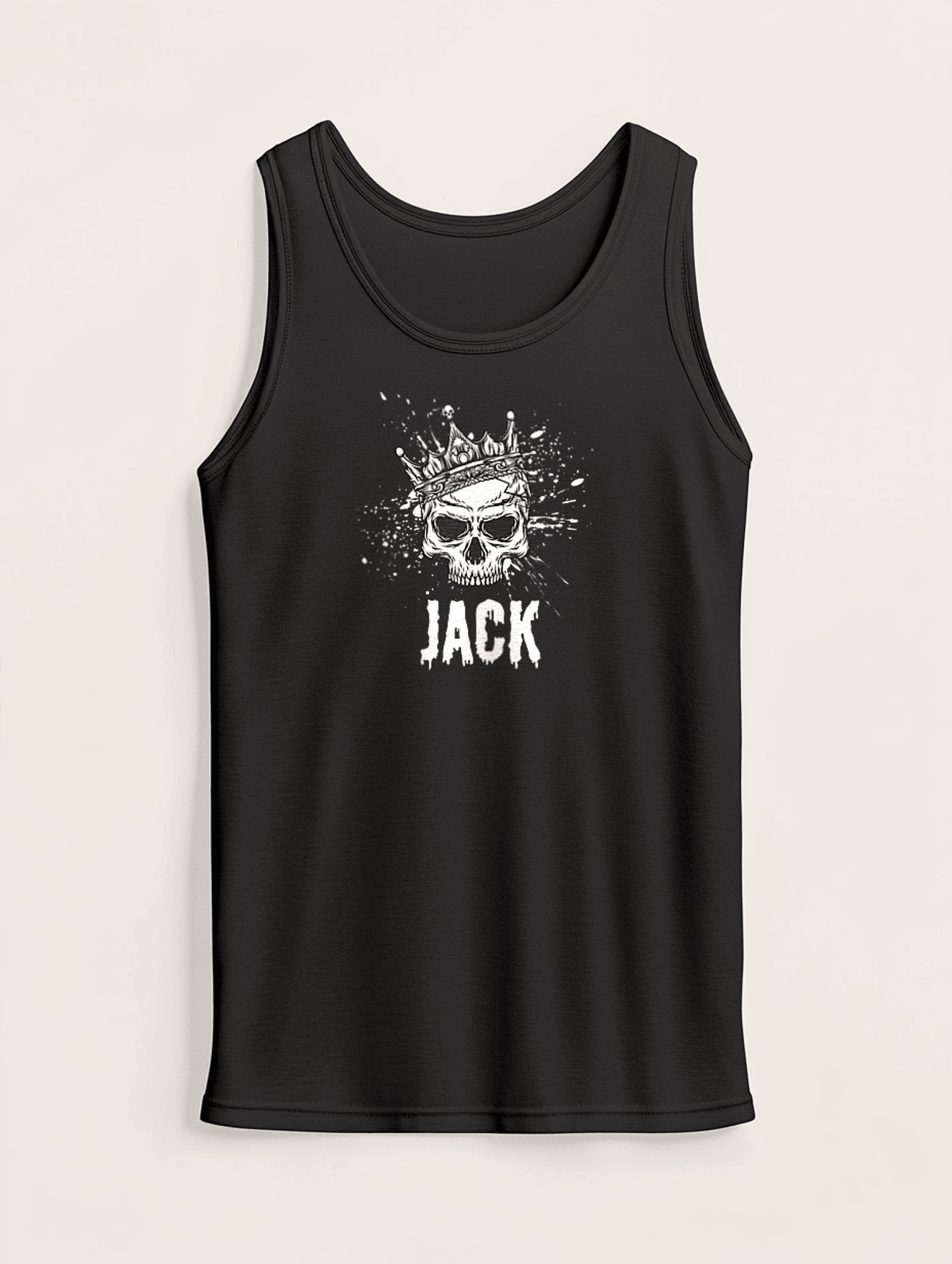 Personalized JACK Crowned Skull Tank Top