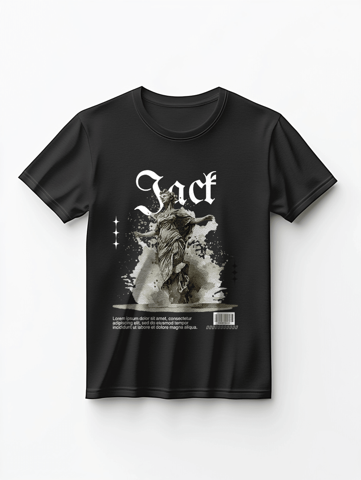 Personalized JACK Monochrome Statue T-Shirt