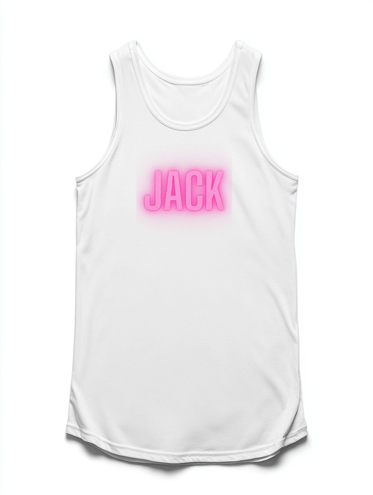 Personalized JACK Glowing Neon Pink Tank Top
