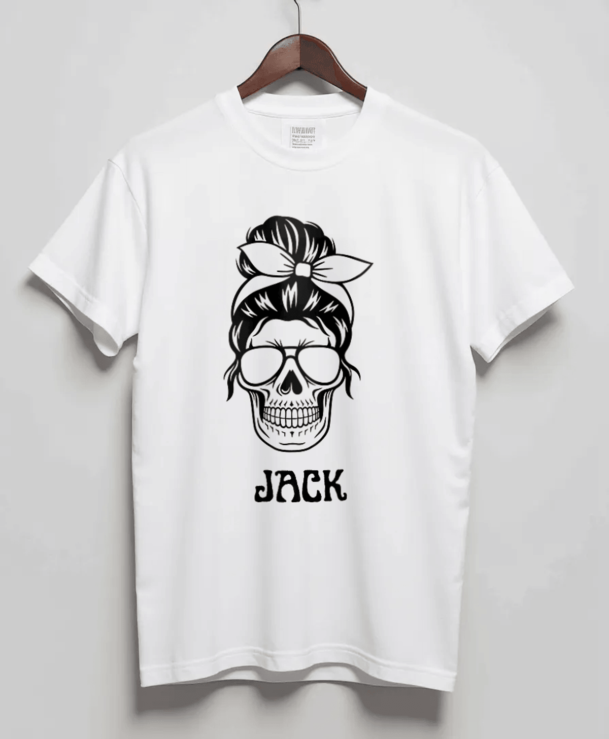 Personalized JACK Skull Illustration T-Shirt