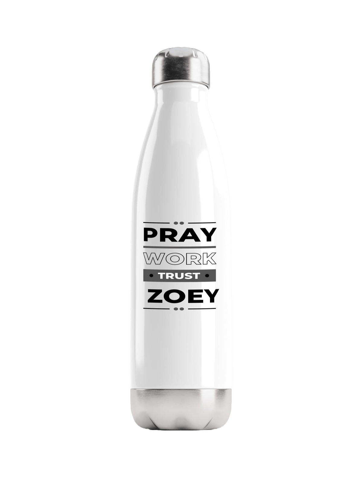 Personalized ZOEY Motivational Water Bottle